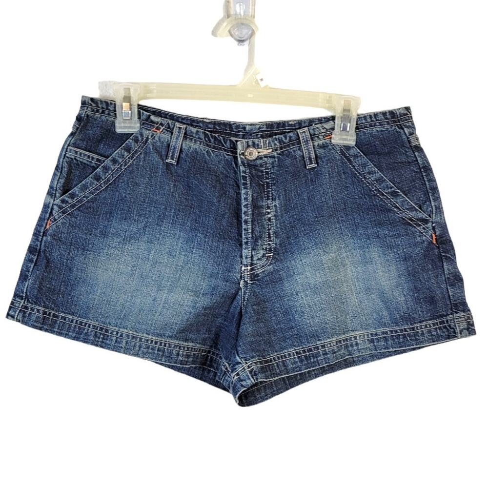 American Eagle Supply Co Micro Mini Denim Shorts Women's 8 Button Fly Festival
